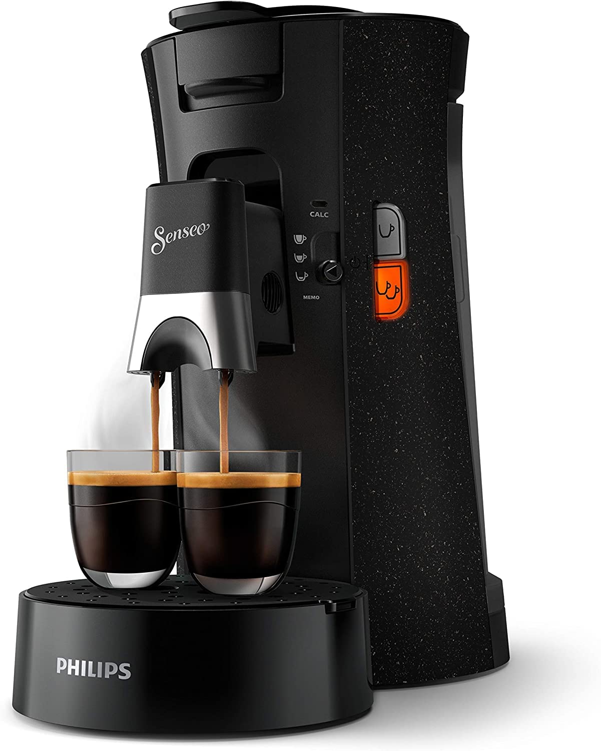 Machine à Café à Dosettes SENSEO Select Eco CSA240/20 – Noir Moucheté, 1450 W