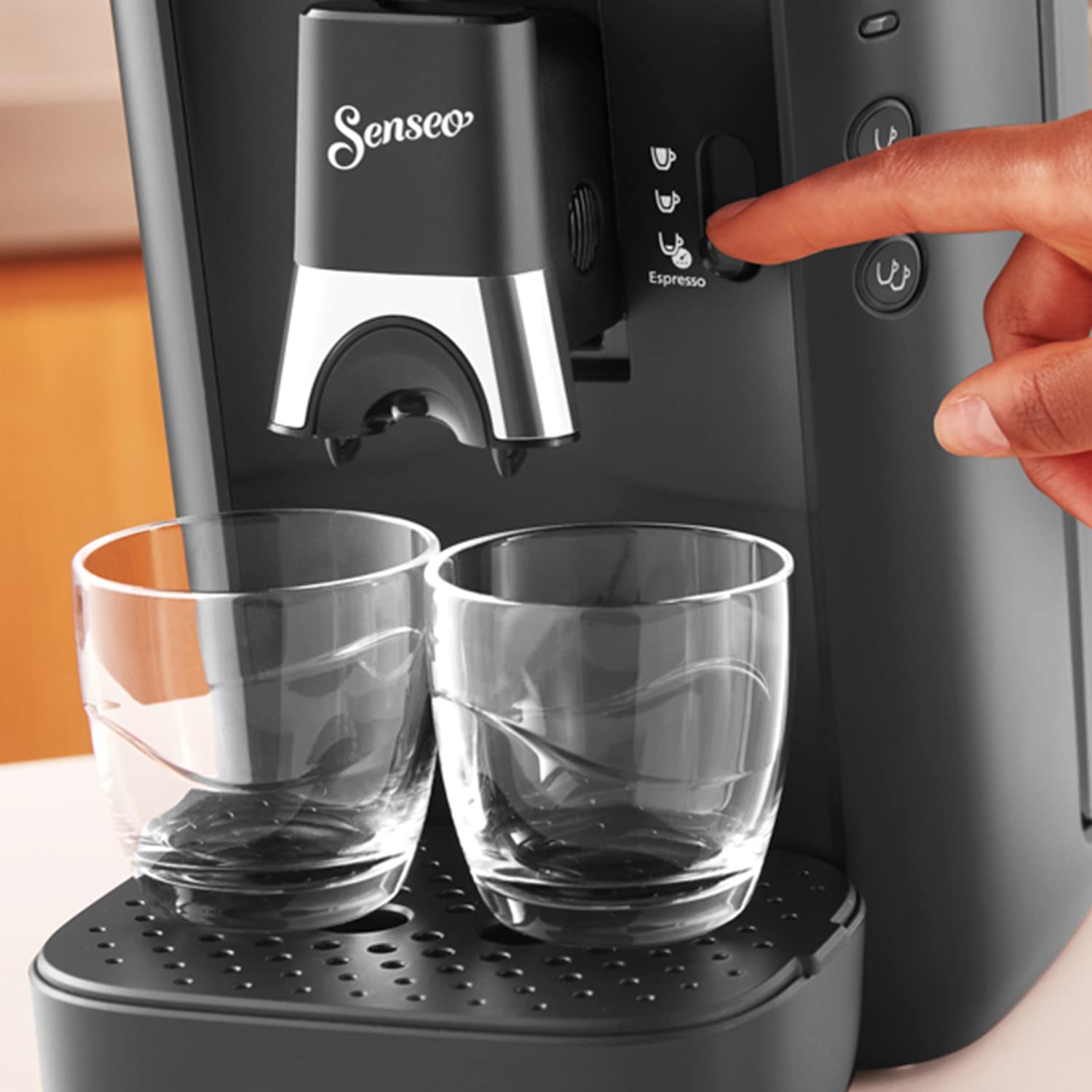 Machine à Café à Dosettes SENSEO Maestro CSA260/61 – Noir, Réservoir XL 1,2 L
