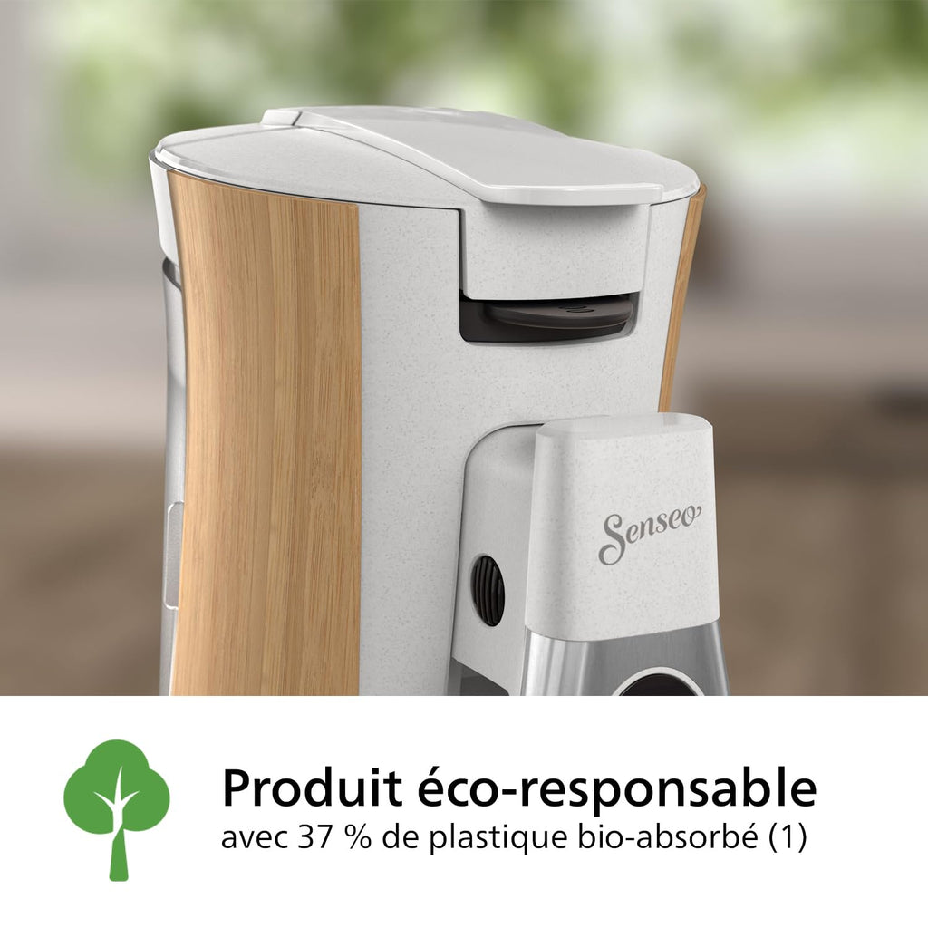 Machine à Café à Dosettes SENSEO Select CSA240/06 – Blanc Soie, Eco-responsable