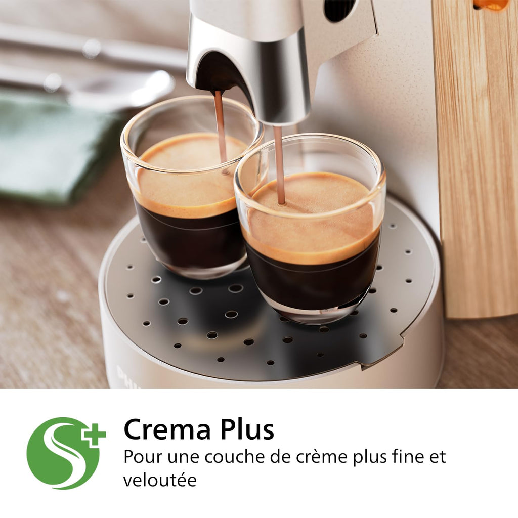 Machine à Café à Dosettes SENSEO Select CSA240/06 – Blanc Soie, Eco-responsable