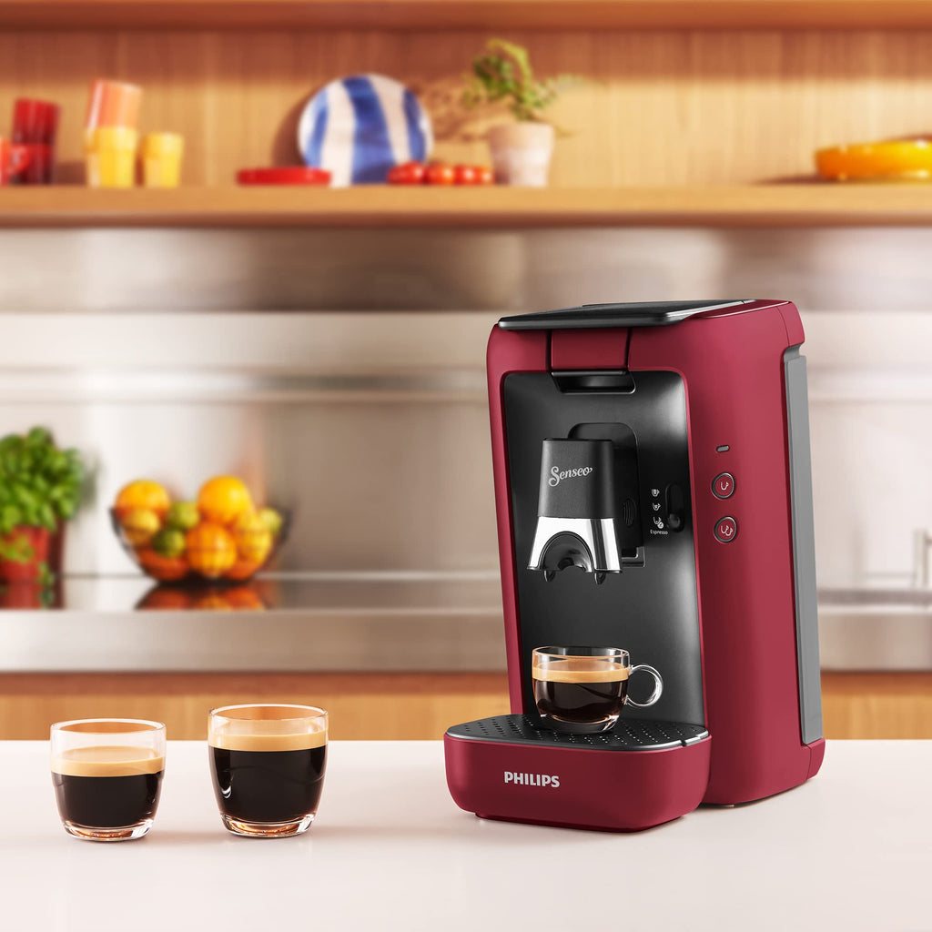 Machine à Café à Dosettes SENSEO Maestro CSA260/91 – Rouge, Réservoir XL 1,2 L